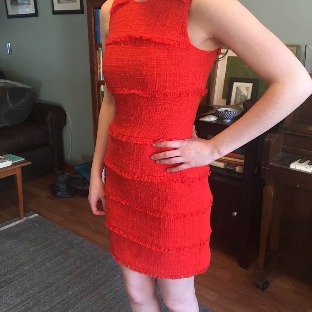 Orange Flapper Dress.  Perfect for Wedding Season!